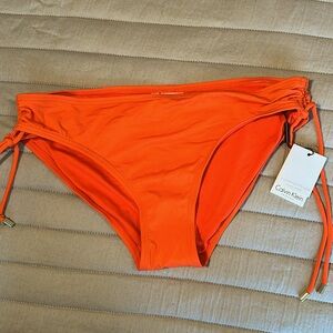 NEW w/tags Calvin Klein Orange Bikini Bottom sz L